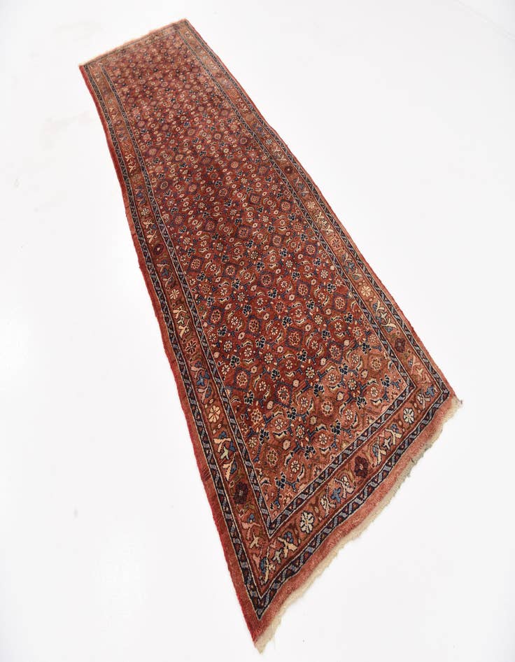 Detail image of 3' 8 x 10' 6 Hand Knotted Farahan Persian Wool Runner Rug