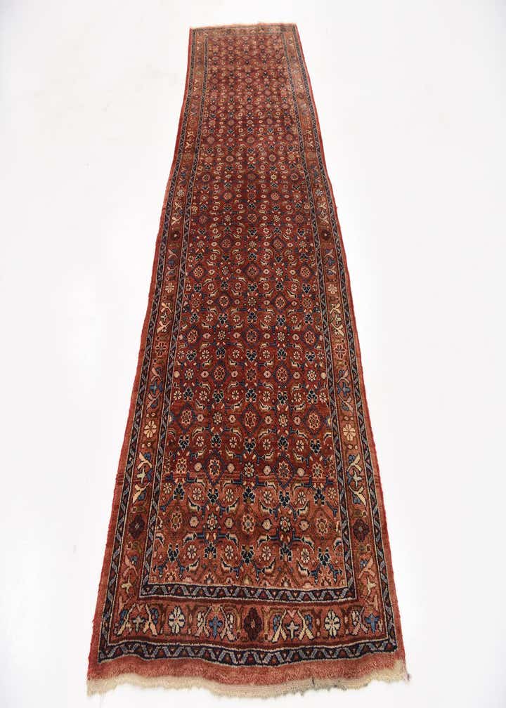 3' 8 x 10' 6 Hand Knotted Farahan Persian Wool Runner Rug