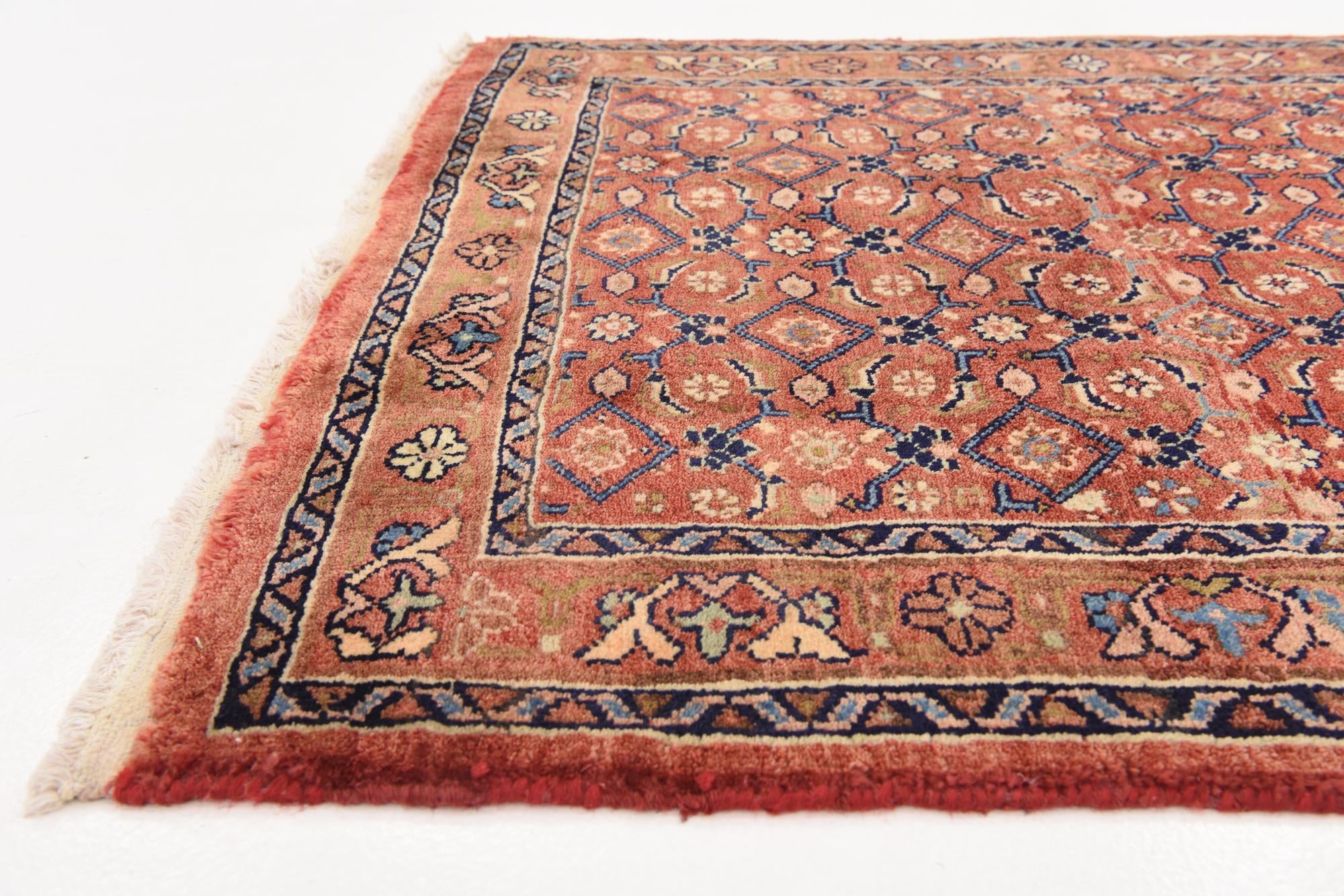 3' 8 x 10' 6 Hand Knotted Farahan Persian Wool Runner Rug