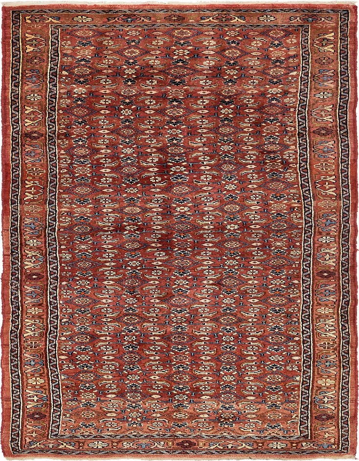 Detail image of 3' 8 x 10' 6 Hand Knotted Farahan Persian Wool Runner Rug