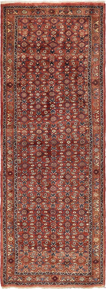 Detail image of 3' 8 x 10' 6 Hand Knotted Farahan Persian Wool Runner Rug