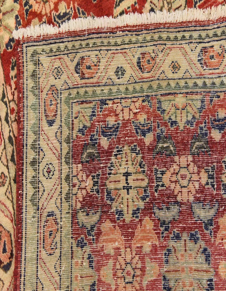 Detail image of 3' 7 x 9' 6 Hand Knotted Farahan Persian Wool Runner Rug