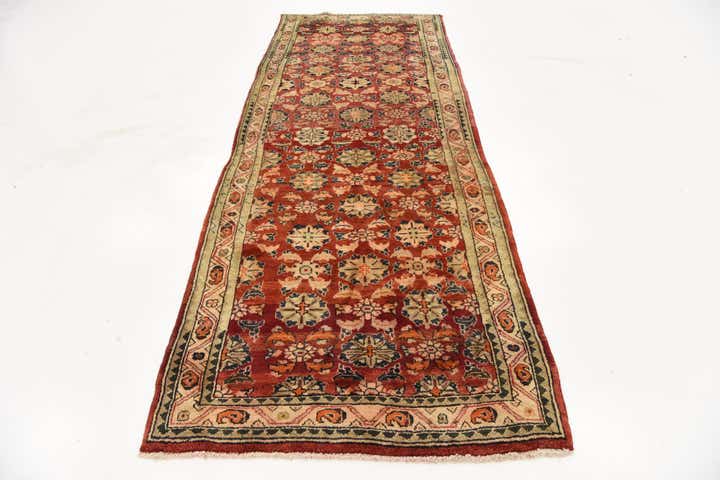 3' 7 x 9' 6 Hand Knotted Farahan Persian Wool Runner Rug