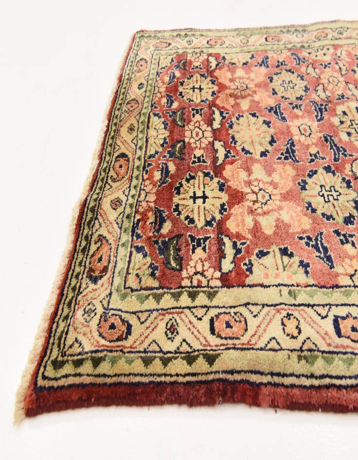 Detail image of 3' 7 x 9' 6 Hand Knotted Farahan Persian Wool Runner Rug