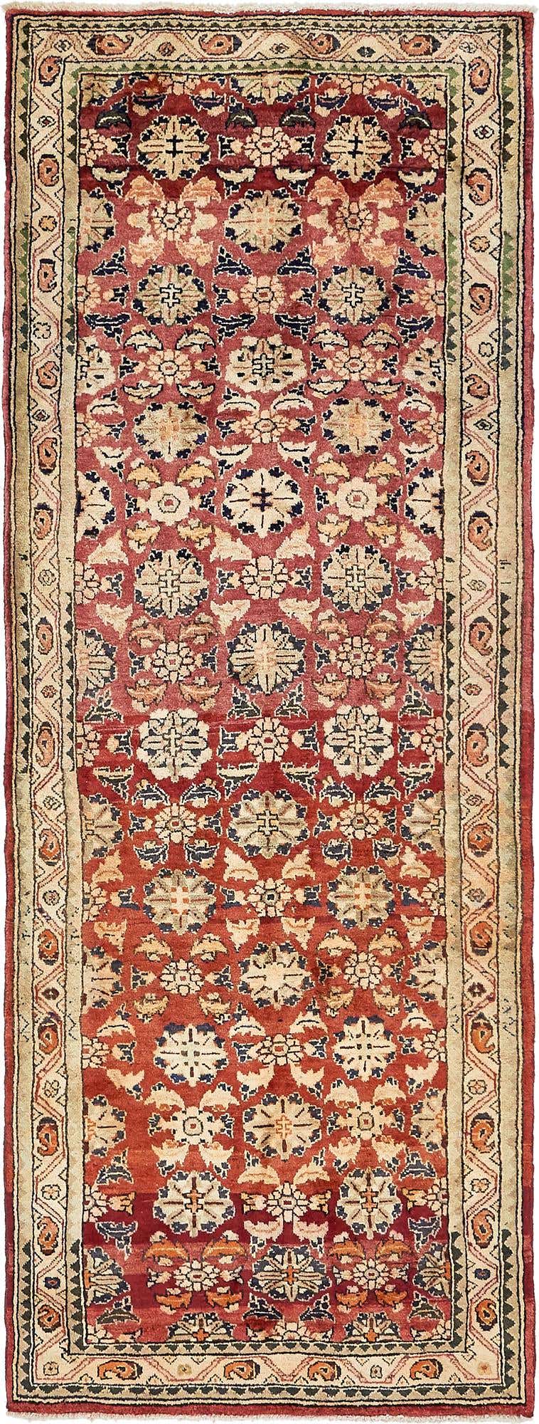 3' 7 x 9' 6 Hand Knotted Farahan Persian Wool Runner Rug