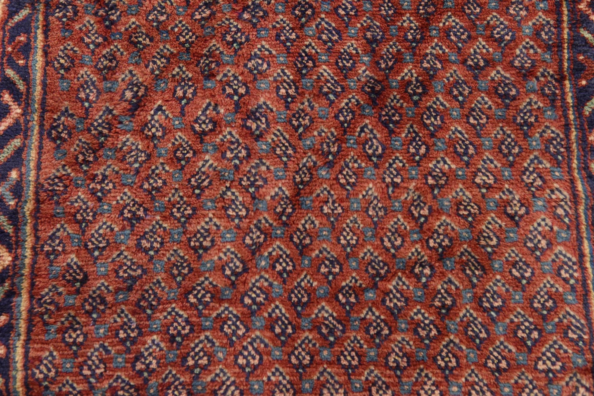 3' 5 x 10' 5 Hand Knotted Farahan Persian Wool Runner Rug