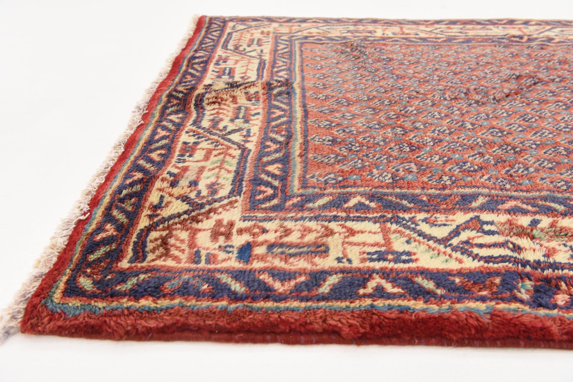 3' 5 x 10' 5 Hand Knotted Farahan Persian Wool Runner Rug