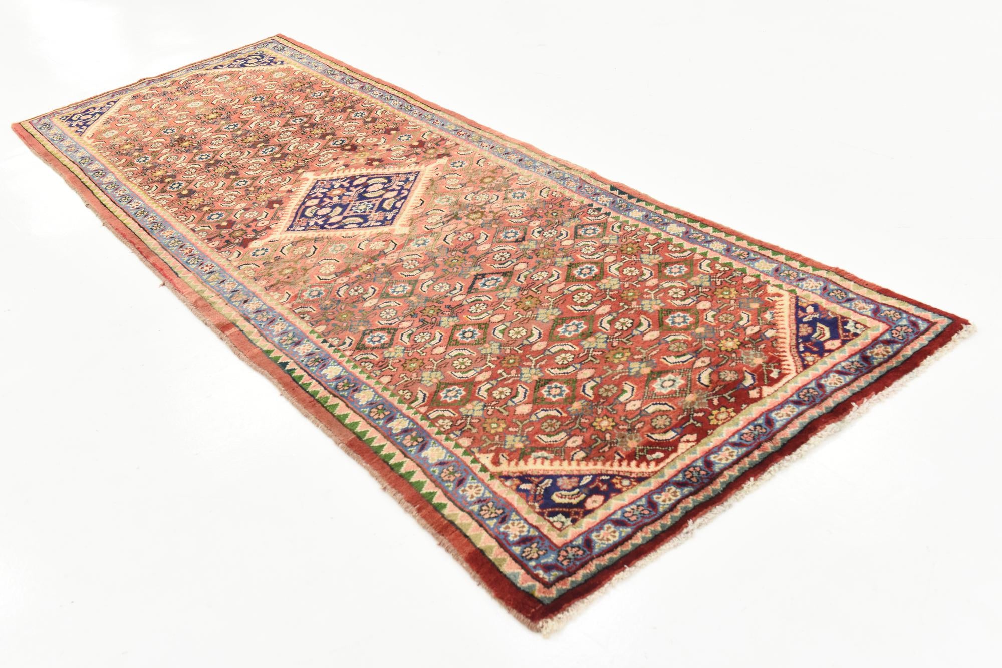 3' 7 x 9' 11 Hand Knotted Farahan Persian Wool Runner Rug