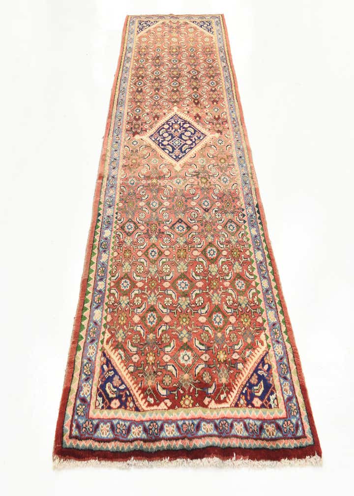 3' 7 x 9' 11 Hand Knotted Farahan Persian Wool Runner Rug
