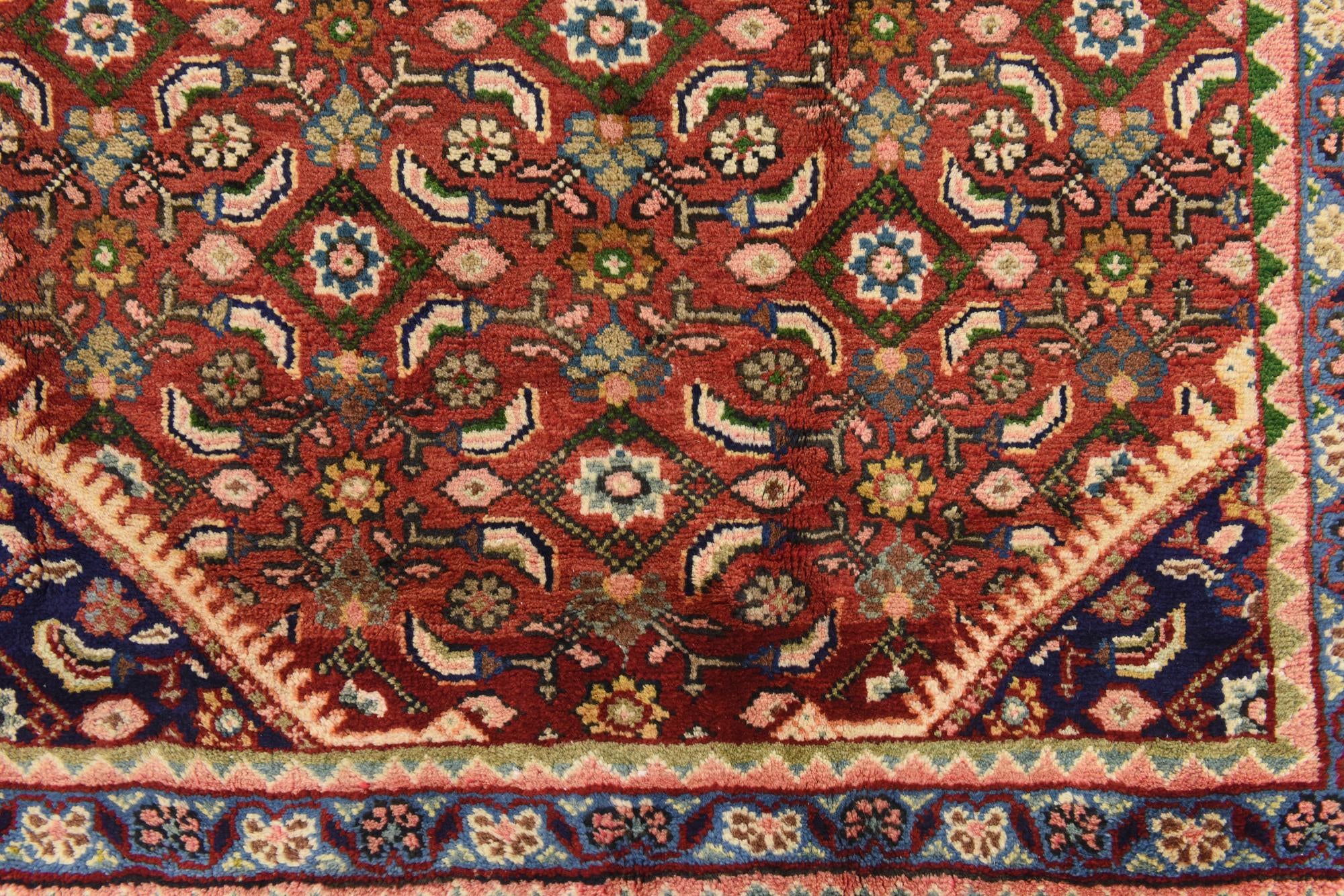 3' 7 x 9' 11 Hand Knotted Farahan Persian Wool Runner Rug