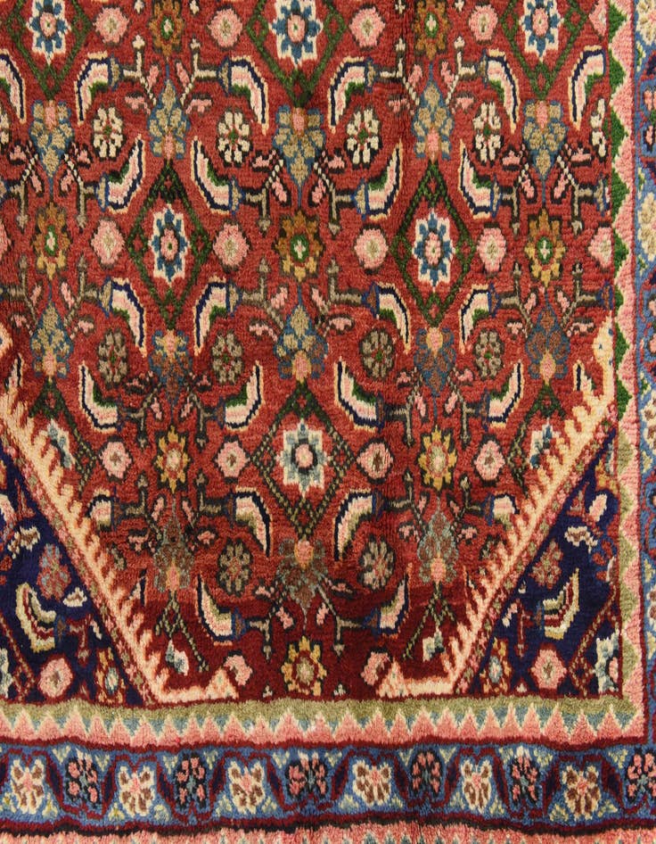 Detail image of 3' 7 x 9' 11 Hand Knotted Farahan Persian Wool Runner Rug