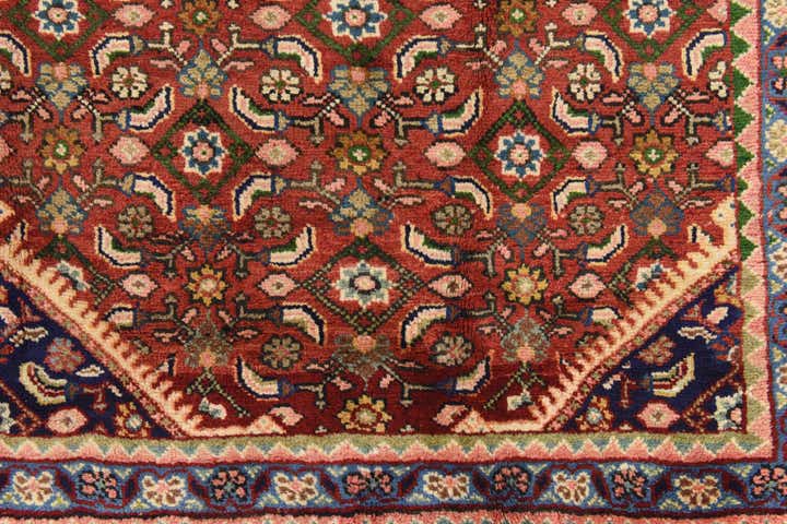 3' 7 x 9' 11 Hand Knotted Farahan Persian Wool Runner Rug