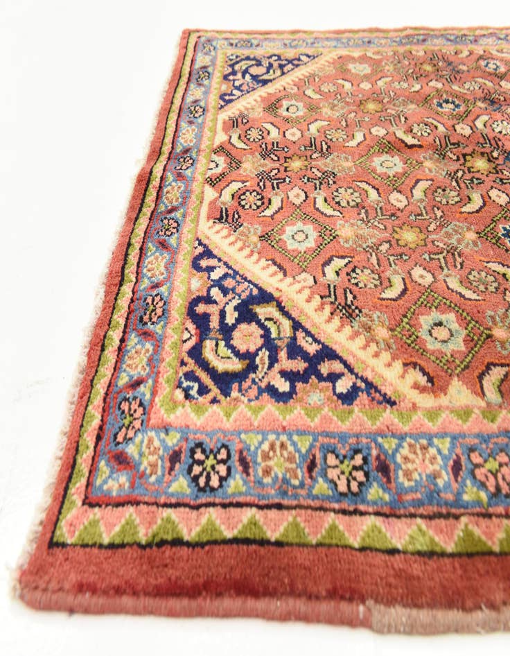Detail image of 3' 7 x 9' 11 Hand Knotted Farahan Persian Wool Runner Rug