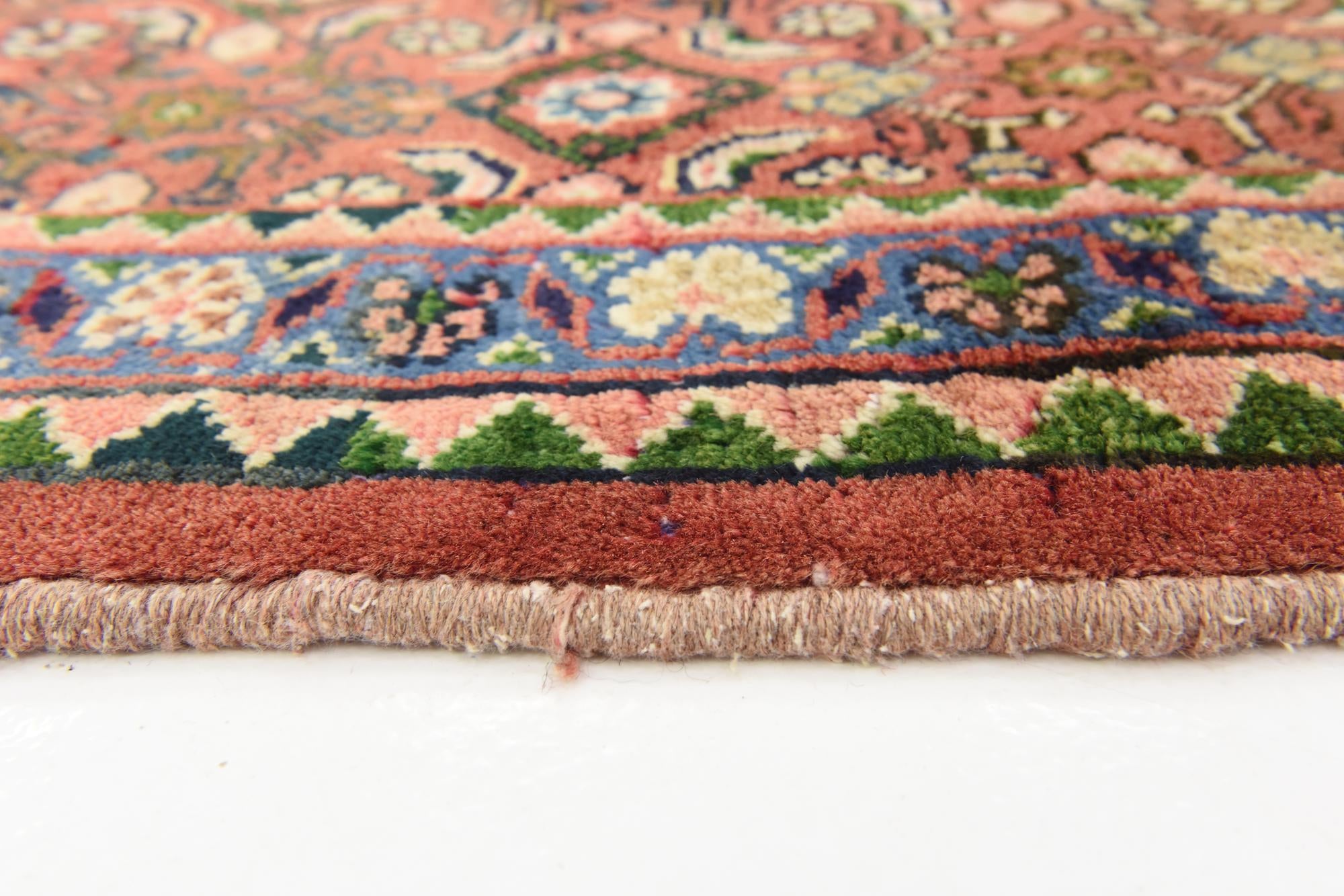 3' 7 x 9' 11 Hand Knotted Farahan Persian Wool Runner Rug