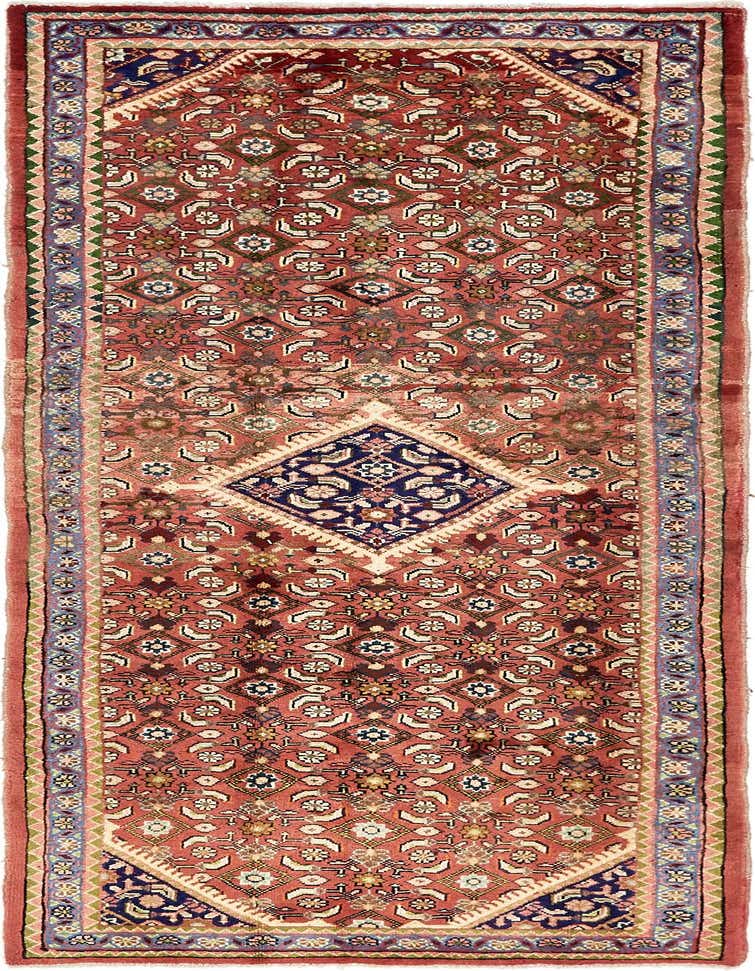 3' 7 x 9' 11 Hand Knotted Farahan Persian Wool Runner Rug