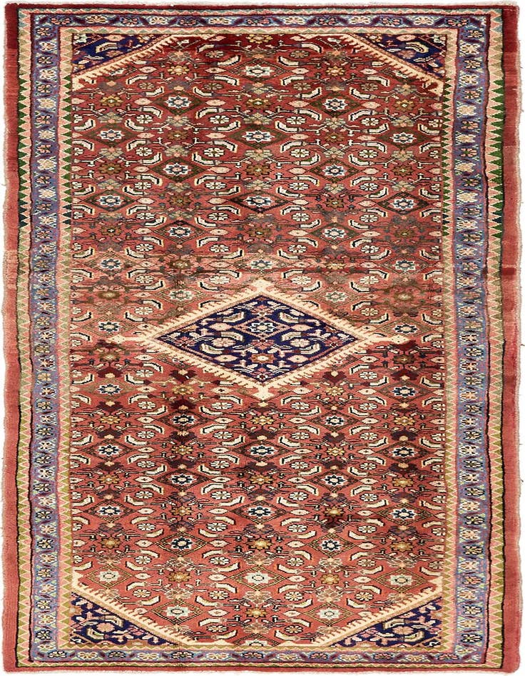 Detail image of 3' 7 x 9' 11 Hand Knotted Farahan Persian Wool Runner Rug