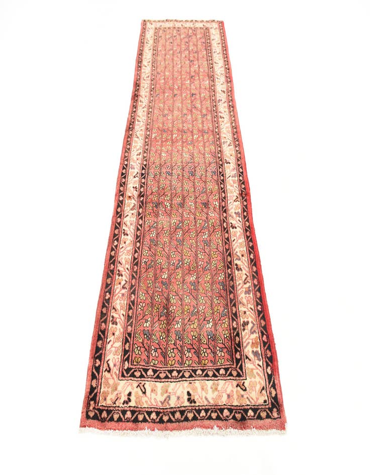 Detail image of 3' 8 x 10' 3 Hand Knotted Farahan Persian Wool Runner Rug