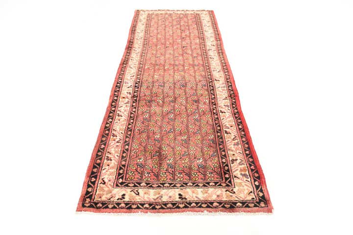 3' 8 x 10' 3 Hand Knotted Farahan Persian Wool Runner Rug