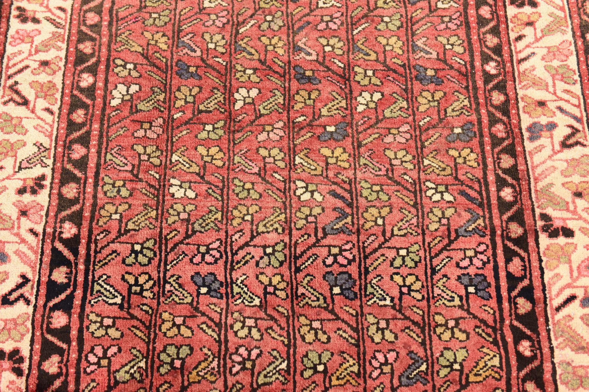 3' 8 x 10' 3 Hand Knotted Farahan Persian Wool Runner Rug