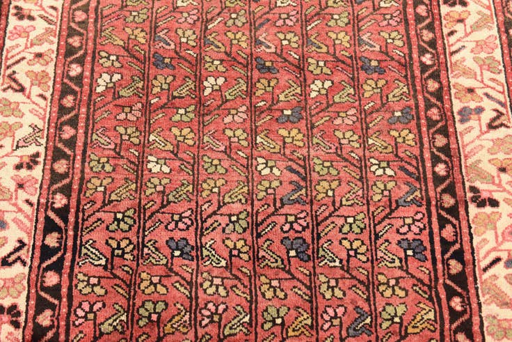 Detail image of 3' 8 x 10' 3 Hand Knotted Farahan Persian Wool Runner Rug