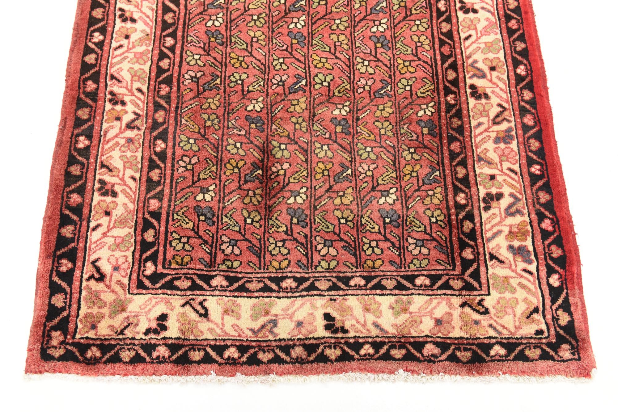 3' 8 x 10' 3 Hand Knotted Farahan Persian Wool Runner Rug