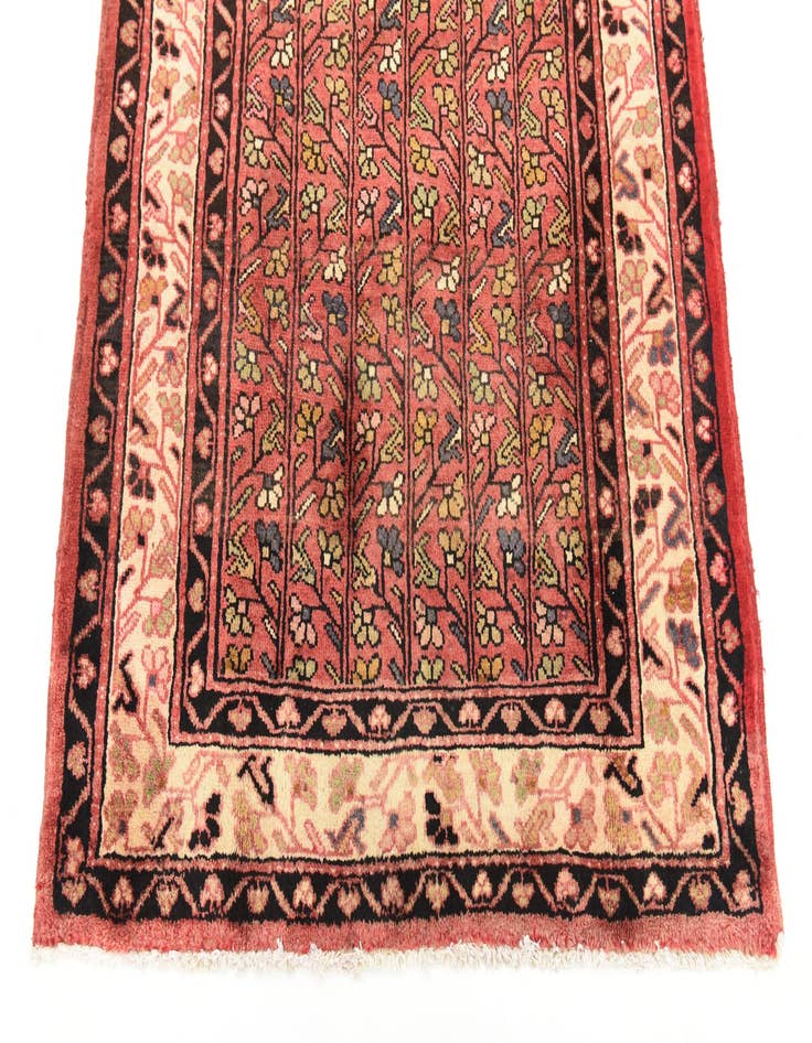 Detail image of 3' 8 x 10' 3 Hand Knotted Farahan Persian Wool Runner Rug