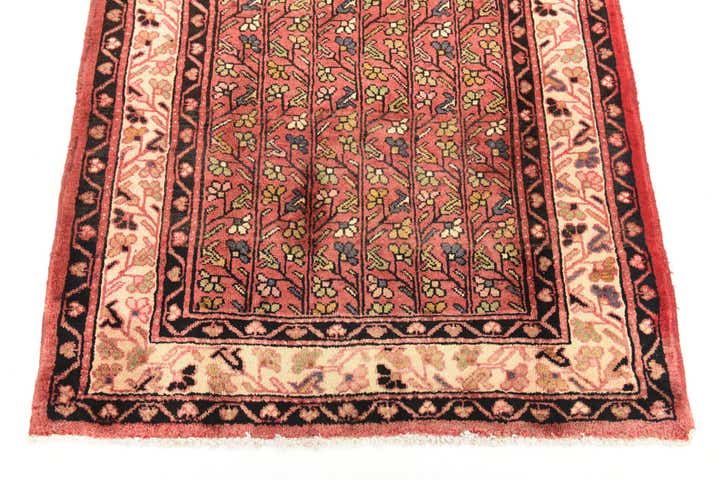 3' 8 x 10' 3 Hand Knotted Farahan Persian Wool Runner Rug