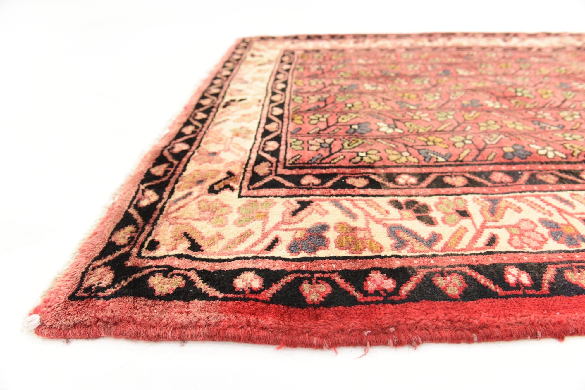 3' 8 x 10' 3 Hand Knotted Farahan Persian Wool Runner Rug