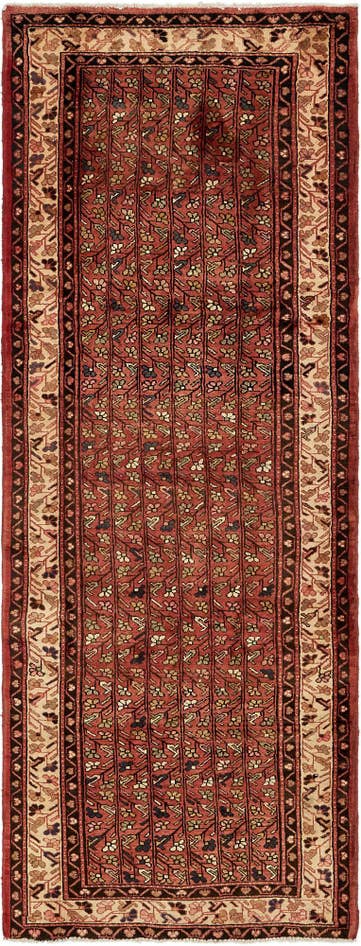 Detail image of 3' 8 x 10' 3 Hand Knotted Farahan Persian Wool Runner Rug