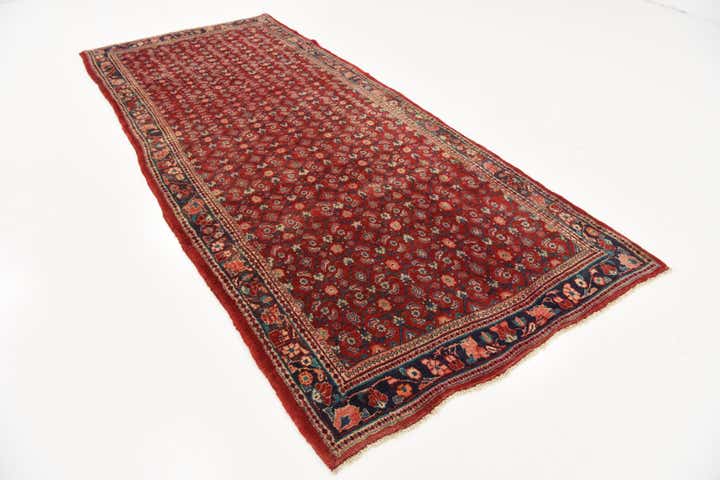 4' 3 x 9' 8 Hand Knotted Farahan Persian Wool Runner Rug