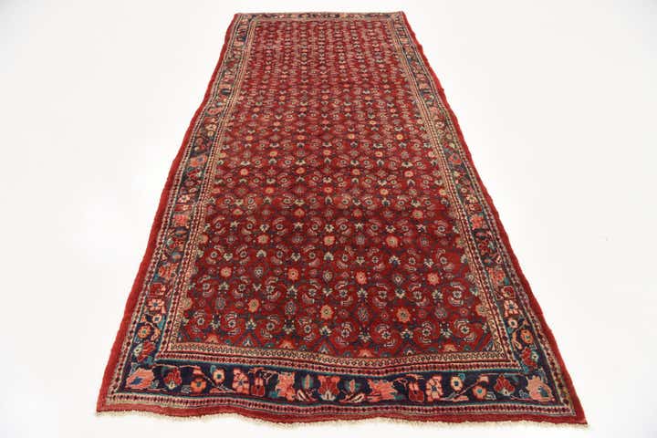 4' 3 x 9' 8 Hand Knotted Farahan Persian Wool Runner Rug