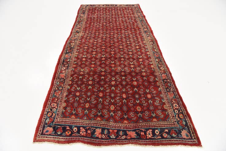 Detail image of 4' 3 x 9' 8 Hand Knotted Farahan Persian Wool Runner Rug
