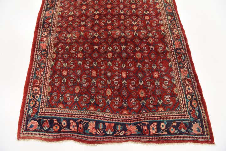 4' 3 x 9' 8 Hand Knotted Farahan Persian Wool Runner Rug