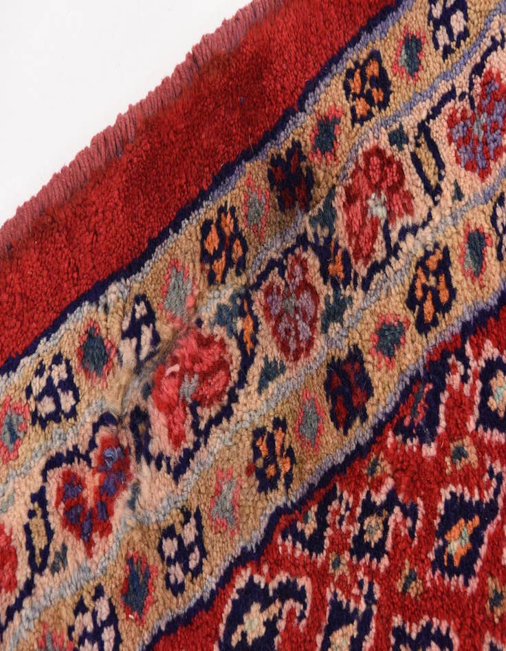 Detail image of 4' x 10' 4  Hand Knotted Farahan Persian Wool Runner Rug