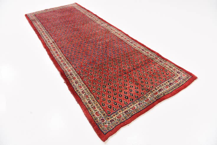 Detail image of 4' x 10' 4 Hand Knotted Farahan Persian Wool Runner Rug