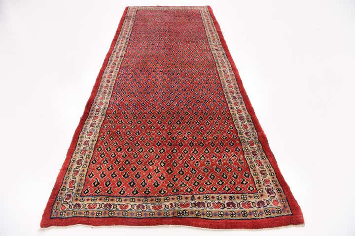4' x 10' 4 Hand Knotted Farahan Persian Wool Runner Rug