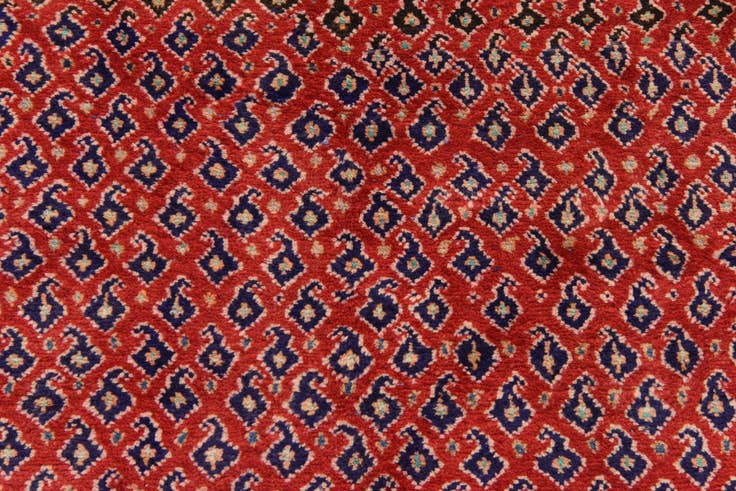 Detail image of 4' x 10' 4 Hand Knotted Farahan Persian Wool Runner Rug