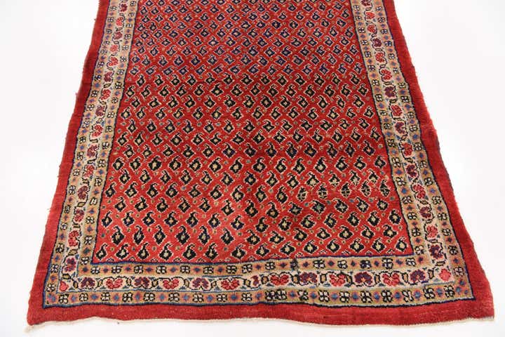4' x 10' 4 Hand Knotted Farahan Persian Wool Runner Rug