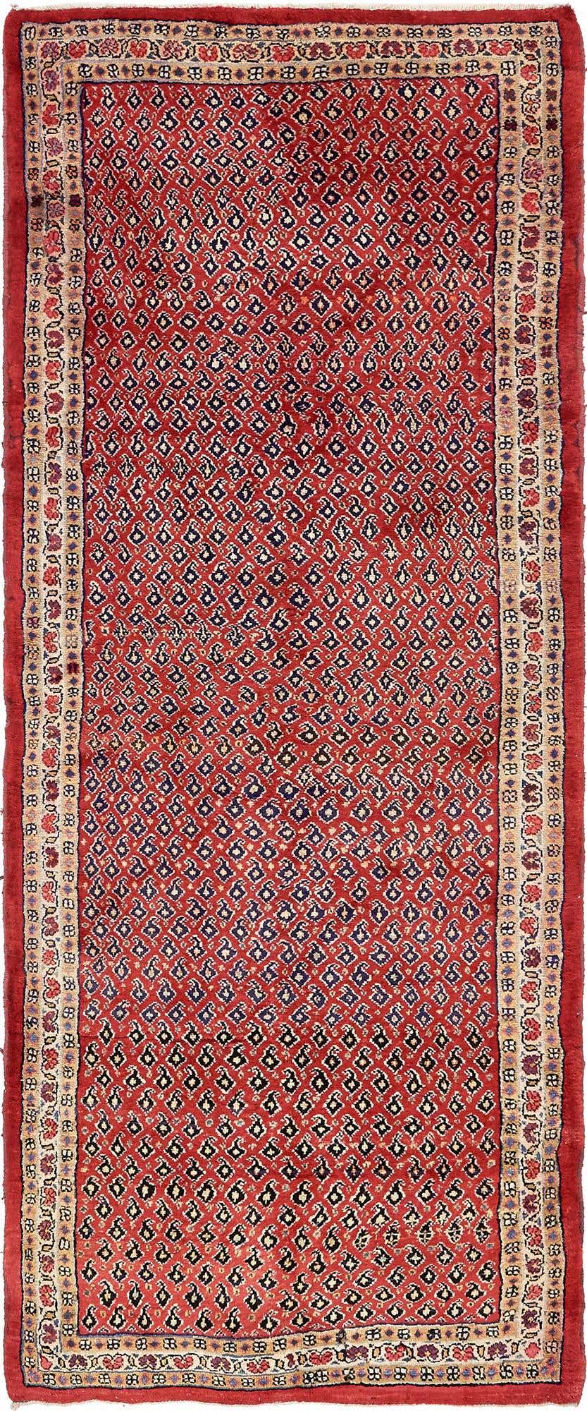 4' x 10' 4 Hand Knotted Farahan Persian Wool Runner Rug