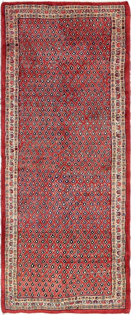 4' x 10' 4 Hand Knotted Farahan Persian Wool Runner Rug