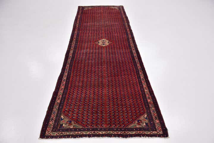 3' 7 x 10' 7 Hand Knotted Farahan Persian Wool Runner Rug