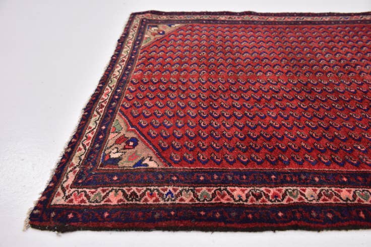 Detail image of 3' 7 x 10' 7 Hand Knotted Farahan Persian Wool Runner Rug