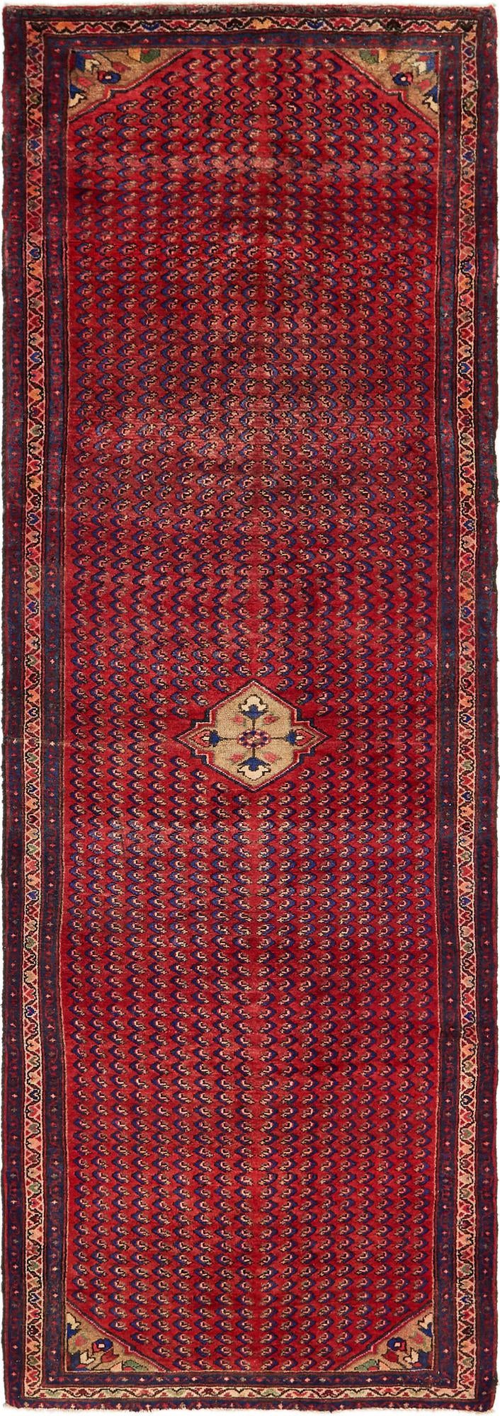 3' 7 x 10' 7 Hand Knotted Farahan Persian Wool Runner Rug