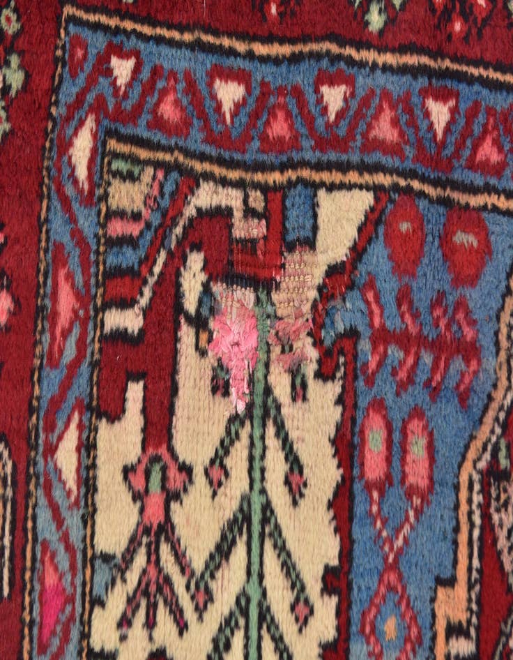 Detail image of 4' x 9' 10  Hand Knotted Farahan Persian Wool Runner Rug