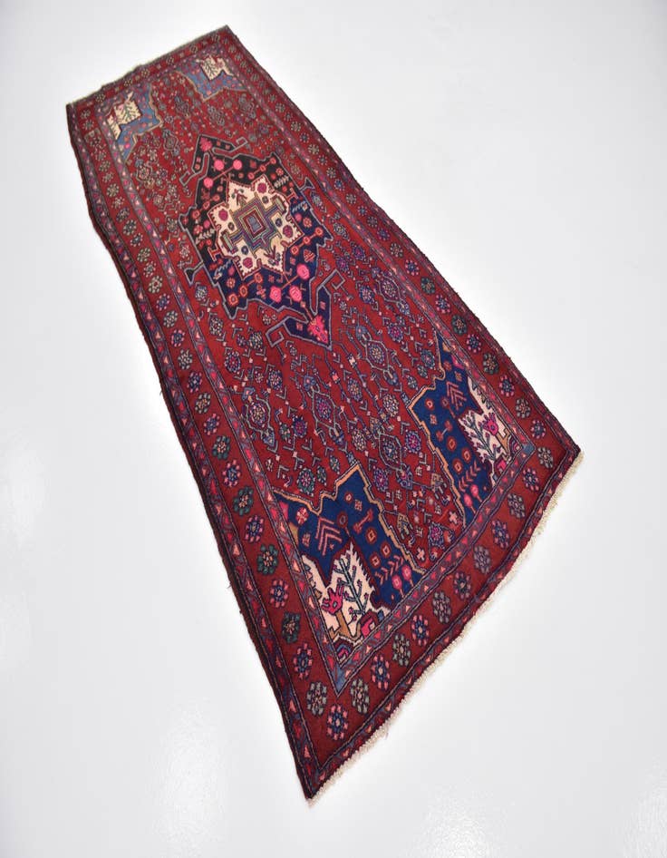 Detail image of 4' x 9' 10  Hand Knotted Farahan Persian Wool Runner Rug