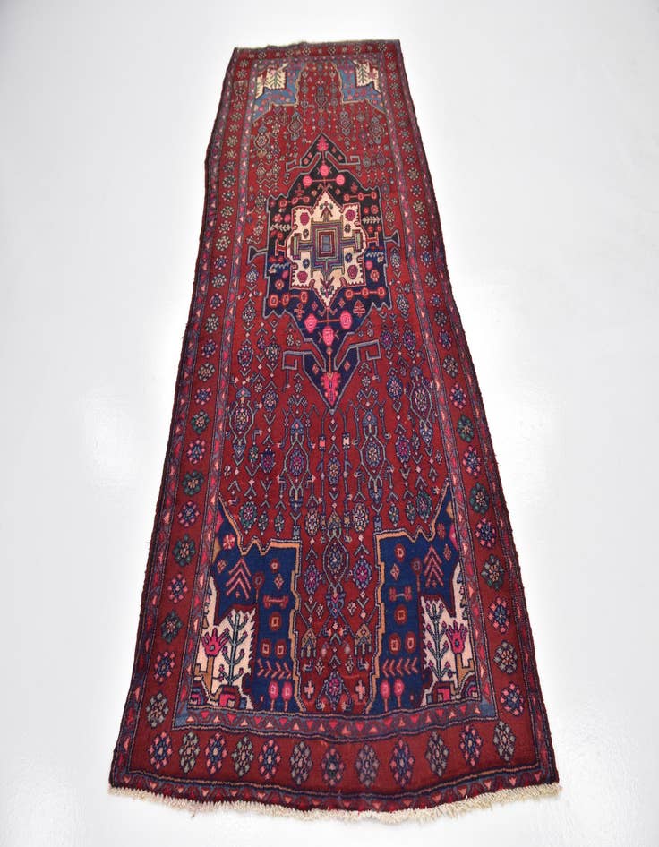 Detail image of 4' x 9' 10  Hand Knotted Farahan Persian Wool Runner Rug