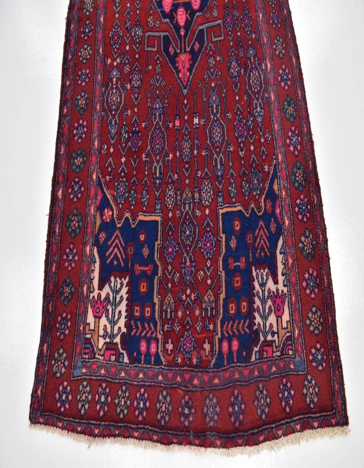 Detail image of 4' x 9' 10  Hand Knotted Farahan Persian Wool Runner Rug