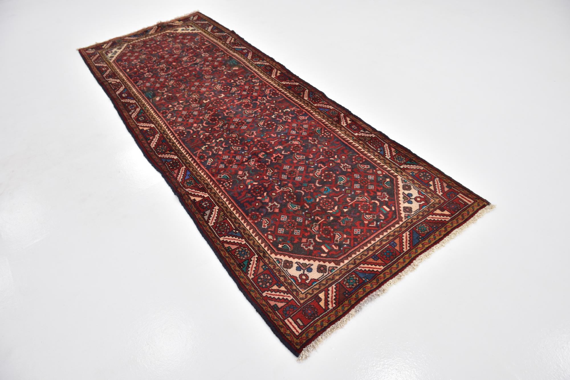 3' 7 x 9' 6 Hand Knotted Farahan Persian Wool Runner Rug