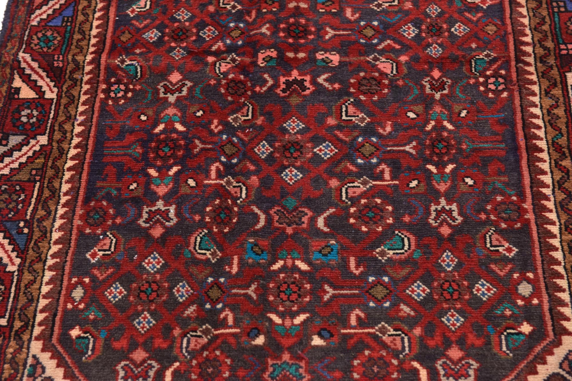 3' 7 x 9' 6 Hand Knotted Farahan Persian Wool Runner Rug