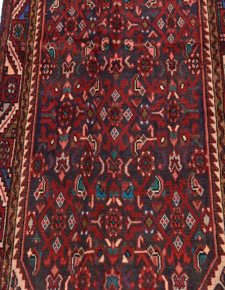 Detail image of 3' 7 x 9' 6 Hand Knotted Farahan Persian Wool Runner Rug